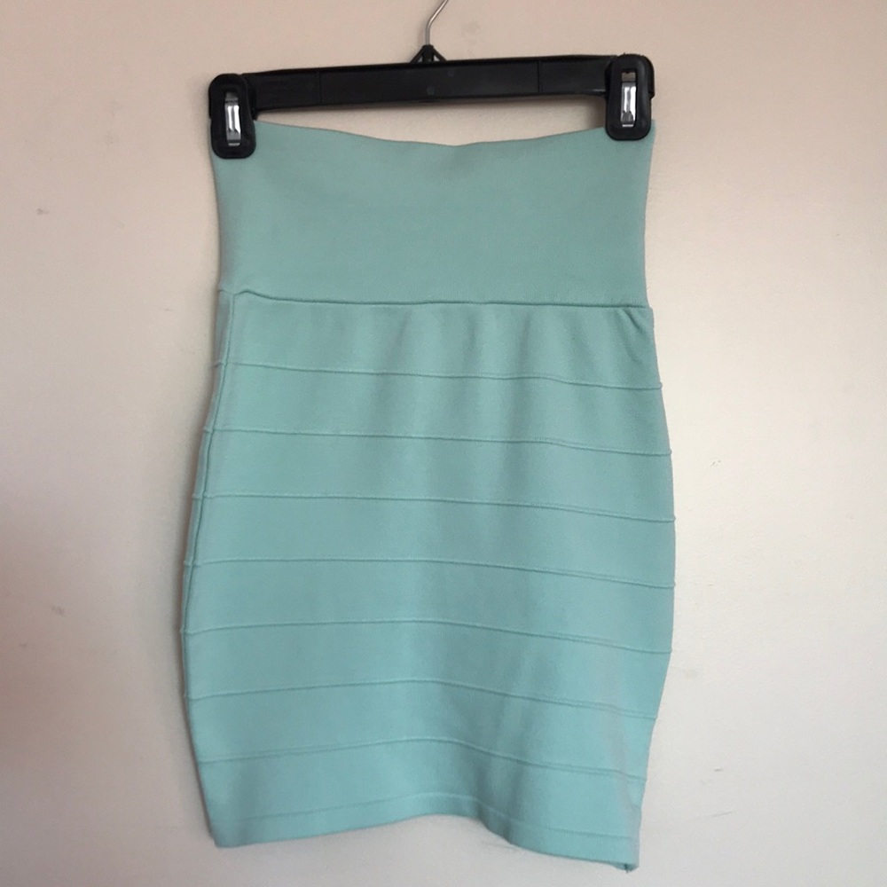 Mint Colored Bandage Skirt